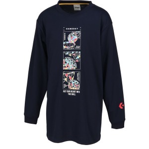 CONVERSE コンバース JRプリントロングスリーブシャツ バスケット Tシャツ CB432355L-2900 長袖 ジュニア