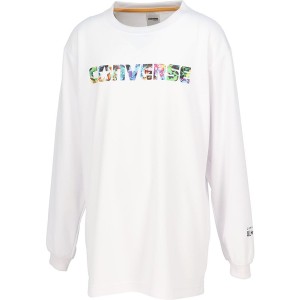 CONVERSE コンバース JRプリントロングスリーブシャツ バスケット Tシャツ CB432356L-1100 長袖 ジュニア