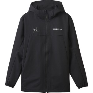 DESCENTE デサント HEATNAVI ソフトシェル バックロゴ フルジップフーディー マルチスポーツ ウインドウェア DMMWJF13-BK ムーブスポーツ