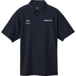 デサント DESCENTE ムーブスポーツ MOVESPORT SUNSCREEN ミニ鹿の子 バックロゴ ポロシャツ DMMXJA70-NV 半袖