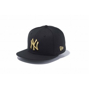 ニューエラ NEW ERA Child 9FIFTY ニューヨーク・ヤンキース ブラック ゴールド ジュニア 13561998