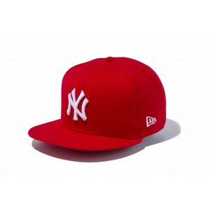 ニューエラ NEW ERA 9FIFTY ニューヨーク・ヤンキース スカーレット ホワイト 13562086