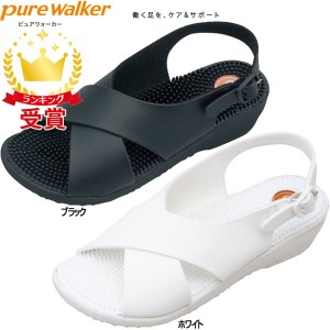 pure walker ピュアウォーカー オフィスサンダル ヘルス PW7609 ナースシューズ レディース ダイマツ