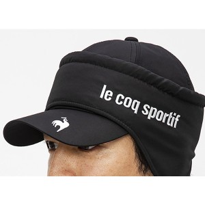 ルコック Le coq sportif メンズ イヤーウォーマー付キャップ マルチスポーツ 帽子 QTBWJC53W-BK メンズ