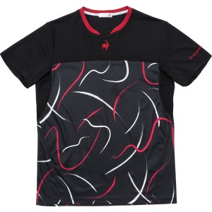ルコック Le coq sportif テニス メンズ グラフィックゲームシャツ テニス QTMWJA01-BK 半袖