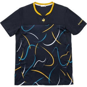 ルコック Le coq sportif テニス メンズ グラフィックゲームシャツ テニス QTMWJA01-NV 半袖