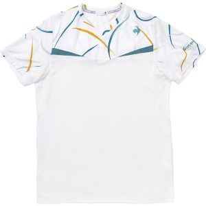 ルコック Le coq sportif テニス メンズ グラフィックゲームシャツ テニス QTMWJA02-WH 半袖