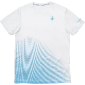 ルコック Le coq sportif テニス メンズ プリントゲームシャツ テニス QTMWJA04-WH 半袖