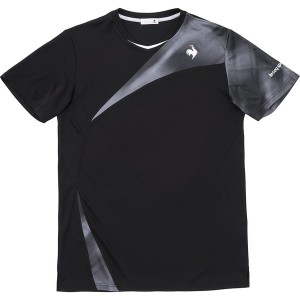 le coq sportif ルコック テニス メンズ グラフィックゲームシャツ テニス QTMWJA06-BK 半袖