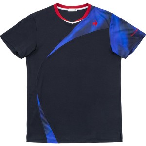 le coq sportif ルコック テニス メンズ グラフィックゲームシャツ テニス QTMWJA06-NV 半袖