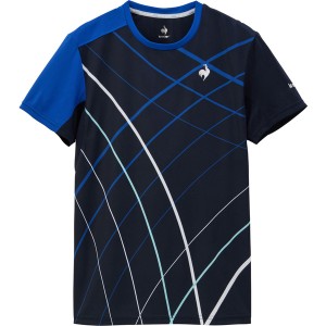 le coq sportif ルコック テニス メンズ グラフィックゲームシャツ テニス QTMXJA90-NV 半袖