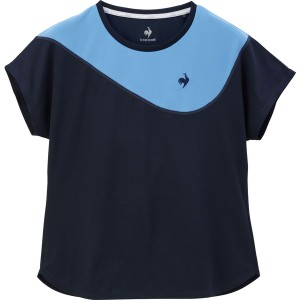 le coq sportif ルコック テニス レディース 切替ゲームシャツ テニス QTWXJA07-NV 半袖