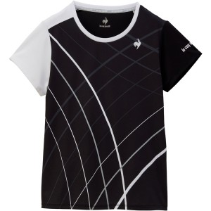 le coq sportif ルコック テニス レディース グラフィックゲームシャツ テニス QTWXJA90-BK 半袖