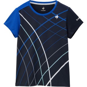 le coq sportif ルコック テニス レディース グラフィックゲームシャツ テニス QTWXJA90-NV 半袖