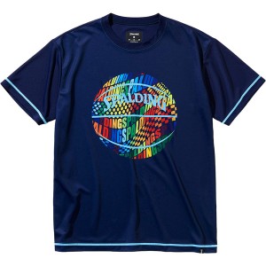 SPALDING スポルディング Tシャツ オプティカルレインボー バスケット Tシャツ SMT211060-5400 半袖