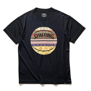 SPALDING スポルディング バスケット 半袖Tシャツ ボヘミアンボール SMT22108-BK