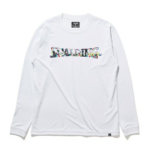 SPALDING スポルディング バスケット ロングスリーブTシャツ 長袖 デジタルノイズロゴ SMT22117-WH