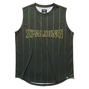 SPALDING スポルディング バスケット タンクトップ メイドフォーザゲーム ストライプ SMT22122-OL