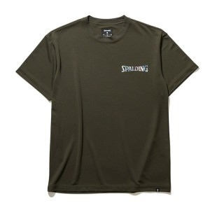 SPALDING スポルディング バスケット 半袖Tシャツ ホログラム ワードマーク SMT22128-OL