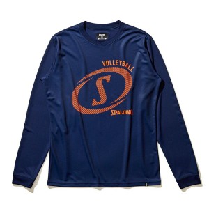 SPALDING スポルディング バレー ロングスリーブTシャツ 長袖 ファスト S SMT22183V-NV