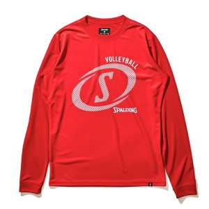 SPALDING スポルディング バレー ロングスリーブTシャツ 長袖 ファスト S SMT22183V-RE