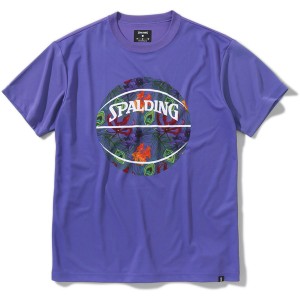 SPALDING スポルディング Tシャツ トロピクスボールプリント バスケット Tシャツ SMT23004-9200