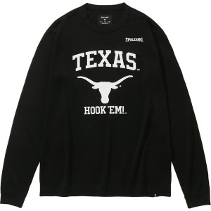 SPALDING スポルディング ロングスリーブTシャツ テキサス ロゴ HOOKEM バスケットボール 長袖Tシャツ SMT23132TX-1000