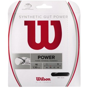 Wilson ウイルソン テニスストリングス SYNTHETIC GUT POWER 16 ブラック テニス ガット WRZ945200