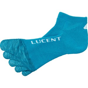 LUCENT ルーセント メンズ 5本指ソックス ショート ターコイズ テニス XLN1997 メンズ 靴下