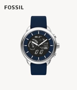 フォッシル FOSSIL 腕時計 ネイビーシリコン Gen 6 Wellness Edition ハイブリッドスマートウォッチ FTW7082 メンズ レディース 正規品