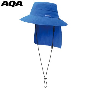 AQA エーキューエー 2WAY フラップハット 帽子 UVカット 接触冷感 マリンスポーツ アウトドア 紫外線対策 KW-4663-42