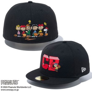 ニューエラ NEW ERA 59FIFTY PEANUTS ピーナッツ チャーリー・ブラウン 野球 ブラック 14124367 キャップ 帽子