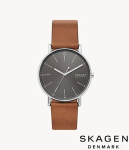 スカーゲン SKAGEN 腕時計 SIGNATUR 三針 ミディアムブラウンレザーウォッチ SKW6578 メンズ 北欧 正規品