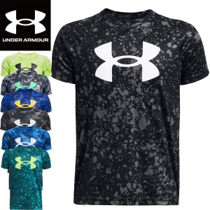 アンダーアーマー UNDER ARMOUR UAテック ショートスリーブTシャツ オールオーバープリント ビッグロゴ 半袖 1363278 キッズ ジュニア