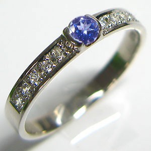 結婚指輪・タンザナイト・リング・マリッジリング・K18
