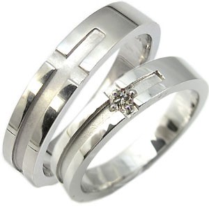 結婚指輪・ダイヤモンド・リング・クロスリング・k18ゴールド・マリッジリング