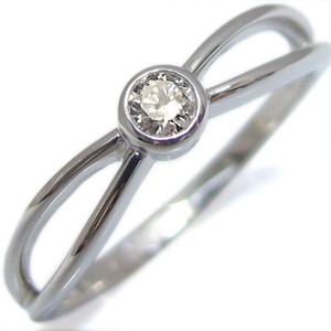 K18・指輪・ダイヤモンド・一粒・シンプル・リング