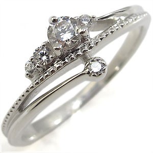 ダイヤモンド・エンゲージリング・婚約指輪・一粒・ダイアモンドリング・18金