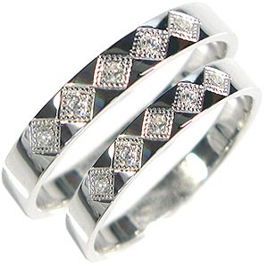 ペアリング・ダイヤモンド・K18・マリッジリング・結婚指輪