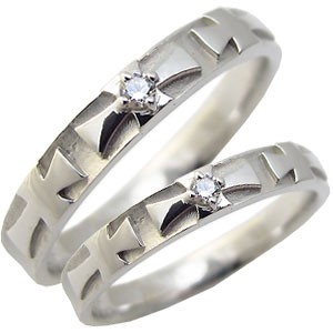 ペアリング・プラチナ・2本セット・リング・ダイヤモンド・結婚指輪・マリッジリング