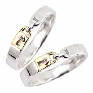 結婚指輪 マリッジリング 18金 18k 鍵 南京錠 2本セット 指輪 男性 女性 ペアリング カップル 2個セット