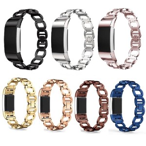 送料無料　新品　Fitbit Charge2 交換用バンド ステンレス リングタイプ　フィットビット チャージ Charge 2 Stainless Replacement Band