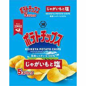 湖池屋 ポテトチップス じゃがいもと塩 5個パック×6入