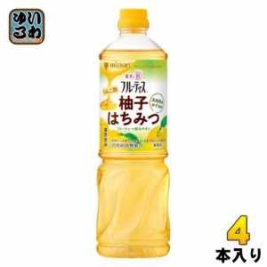 ミツカン フルーティス りんご酢 柚子はちみつ 業務用 6倍濃縮タイプ 1000ml ペットボトル 4本 (1本入×4 まとめ買い) 酢飲料 希釈用 り