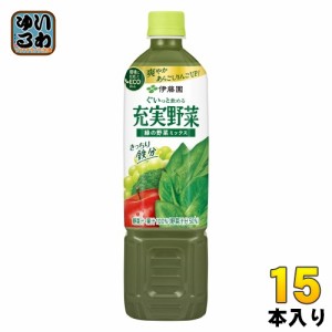 伊藤園 充実野菜 緑の野菜ミックス 740g ペットボトル 15本入 野菜ジュース 鉄分補給 食塩不使用