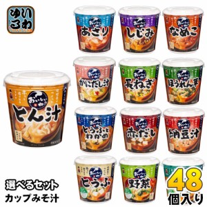 神州一味噌 カップみそ汁 おいしいね!! 選べる 48個 (6個×8) おみそ汁 味噌汁 即席 とん汁 豆腐 わかめ しじみ 野菜 あさり 簡単 手軽 