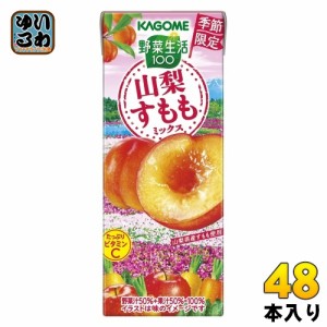 カゴメ 野菜生活100 山梨すももミックス 195ml 紙パック 48本 (24本入×2 まとめ買い) 野菜ジュース 季節限定 果汁ミックス 砂糖不使用 