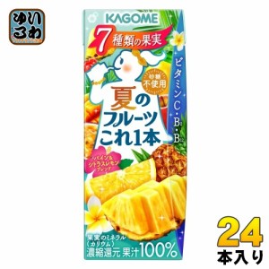 カゴメ 夏のフルーツこれ1本 パイン&シトラスレモンブレンド 200ml 紙パック 24本入 これ一本 フルーツジュース コレイチ 果汁100％