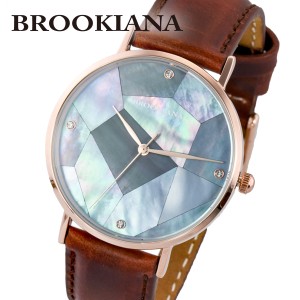 ブルッキアーナ BROOKIANA ROUND SLIM メンズ 時計 腕時計 クオーツ PEARL BA3101-BPBLBK