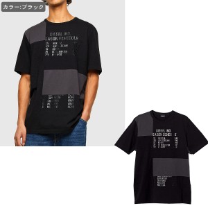 DIESEL ディーゼル メンズ Tシャツ 半袖 プリント パッチワーク T-ATCHWORK A018000IAZRの通販はau PAY